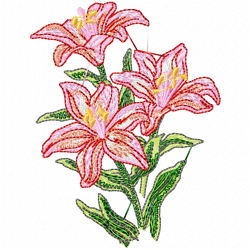 Flowers And Tree Embroidery Design 6 Flowers And Tree Embroidery Design 6
